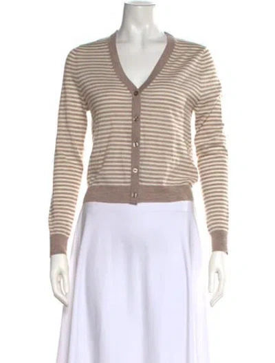 Pre-owned Kule Cashmere Striped Sweater In Neutrals