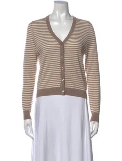 Pre-owned Kule Cashmere Striped Sweater In Neutrals