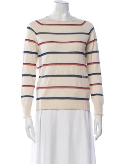 Pre-owned Kule Cashmere Striped Sweater In Neutrals