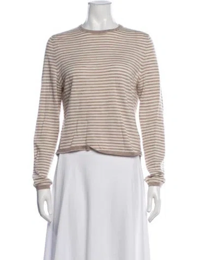 Pre-owned Kule Cashmere Striped Sweater In Neutrals