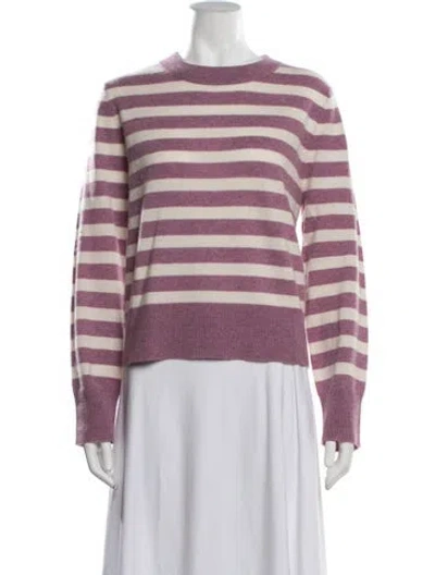 Pre-owned Kule Cashmere Striped Sweater In Pink