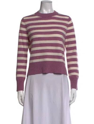 Pre-owned Kule Cashmere Striped Sweater In Purple