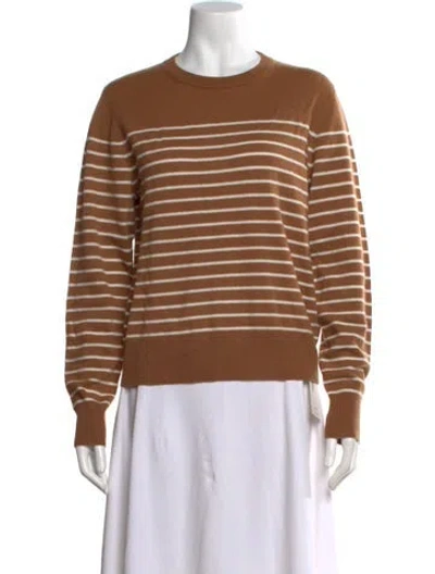 Pre-owned Kule Cashmere Striped Sweater W/ Tags In Brown