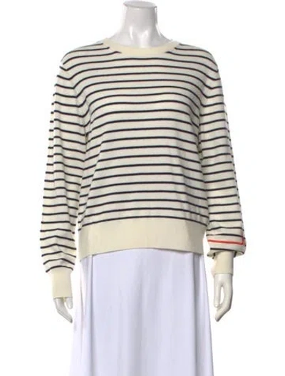 Pre-owned Kule Cashmere Striped Sweater W/ Tags In Neutrals
