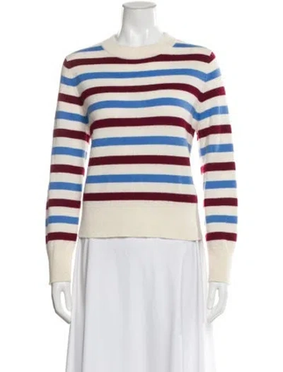 Pre-owned Kule Cashmere Striped Sweater In Yellow
