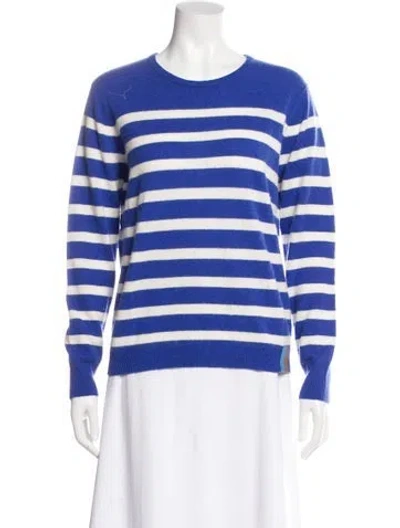 Pre-owned Kule Cashmere Striped Top In Blue