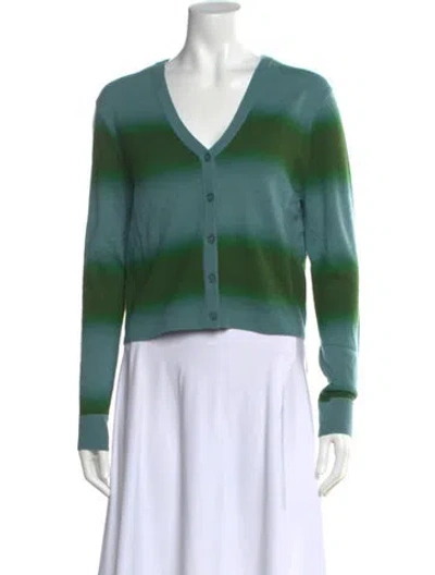 Pre-owned Kule Cashmere Tie-dye Print Sweater In Green