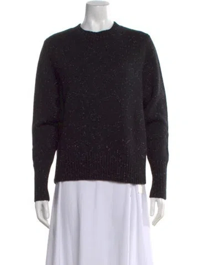 Pre-owned Kule Cashmere Tweed Pattern Sweater In Black