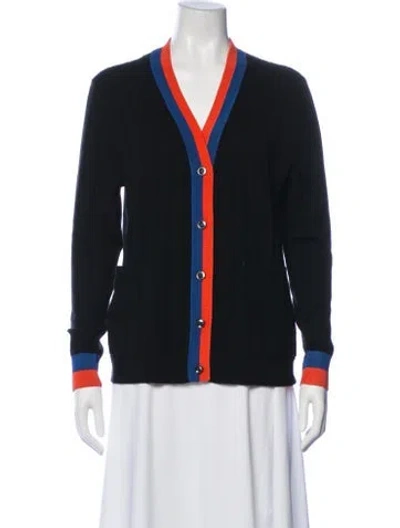 Pre-owned Kule Cashmere V-neck Sweater In Black