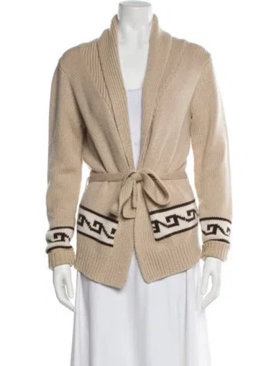 Pre-owned Kule Cashmere V-neck Sweater In Brown