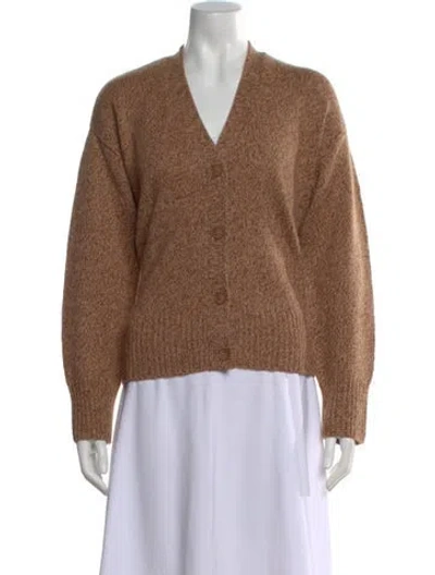 Pre-owned Kule Cashmere V-neck Sweater In Brown