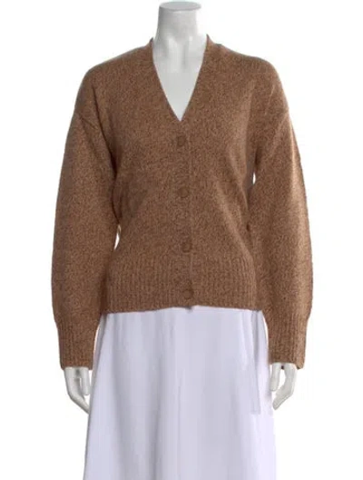 Pre-owned Kule Cashmere V-neck Sweater In Brown