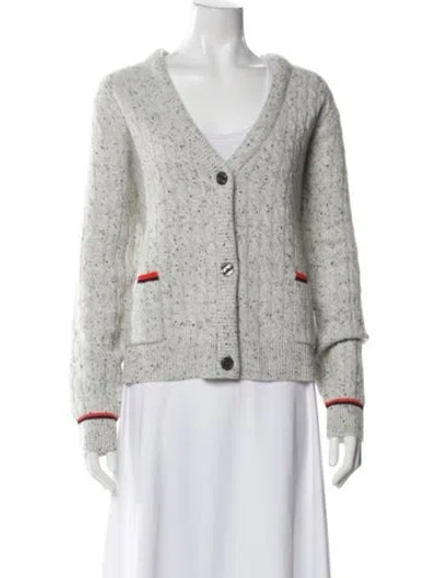 Pre-owned Kule Cashmere V-neck Sweater In Gray