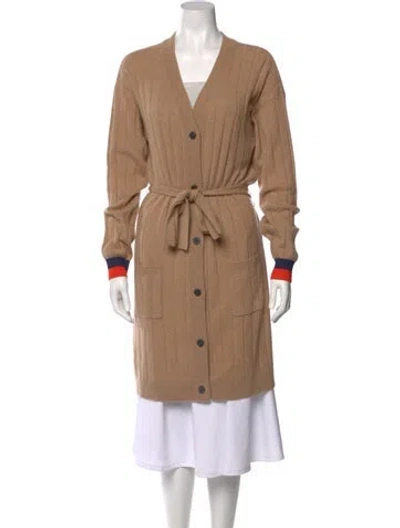 Pre-owned Kule Cashmere V-neck Sweater In Neutral