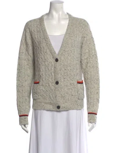 Pre-owned Kule Cashmere V-neck Sweater In Neutrals