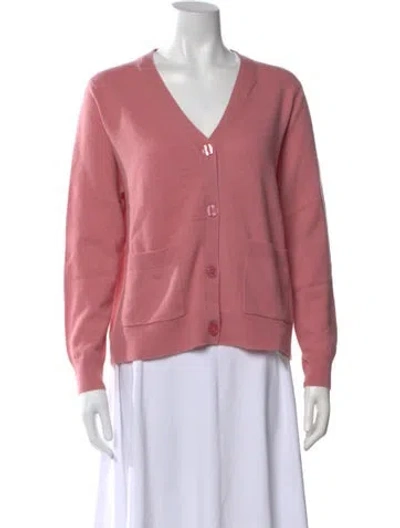 Pre-owned Kule Cashmere V-neck Sweater In Pink