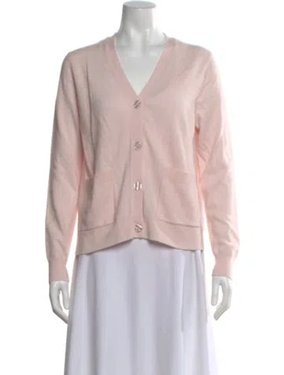 Pre-owned Kule Cashmere V-neck Sweater In Pink