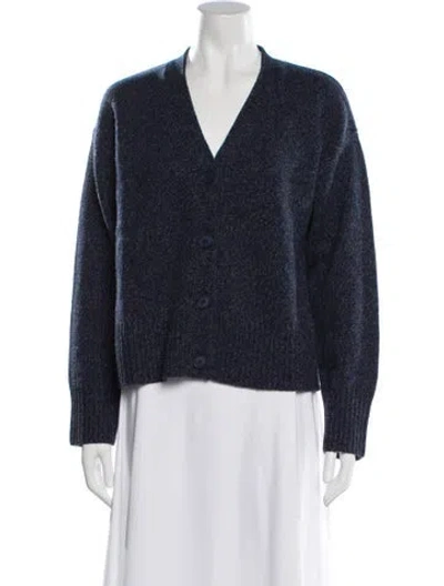 Pre-owned Kule Cashmere V-neck Sweater W/ Tags In Blue