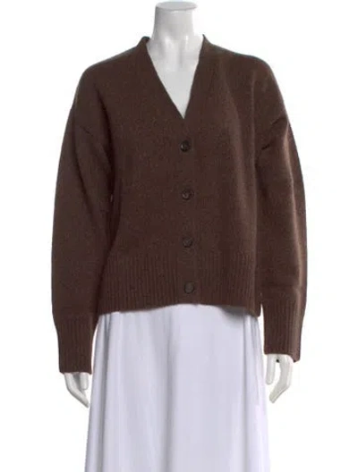 Pre-owned Kule Cashmere V-neck Sweater W/ Tags In Brown