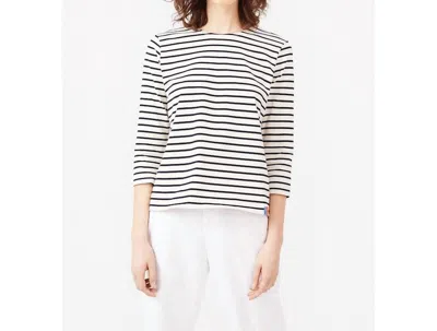 Kule Classic French Mariniére Tee In Cream/navy