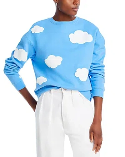 Kule Clouds Cotton Sweatshirt In Azzurro