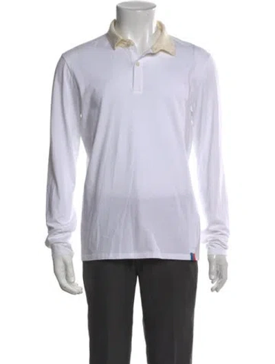 Pre-owned Kule Collar Long Sleeve Polo Shirt In Gray