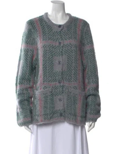 Pre-owned Kule Colorblock Pattern Crew Neck Sweater In Gray