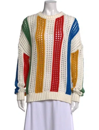 Pre-owned Kule Colorblock Pattern Crew Neck Sweater In Multi