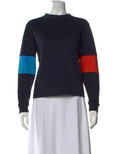 Pre-owned Kule Colorblock Pattern Crew Neck Sweatshirt In Yellow