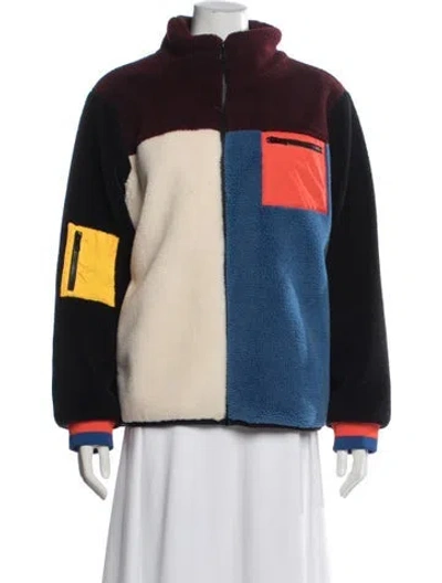 Pre-owned Kule Colorblock Pattern Jacket In Blue