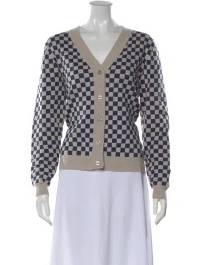 Pre-owned Kule Colorblock Pattern V-neck Sweater In Neutral