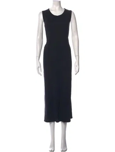 Pre-owned Kule Crew Neck Long Dress In Blue