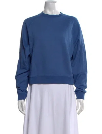 Pre-owned Kule Crew Neck Long Sleeve Sweatshirt In Blue