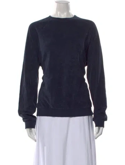 Pre-owned Kule Crew Neck Long Sleeve Sweatshirt In Blue