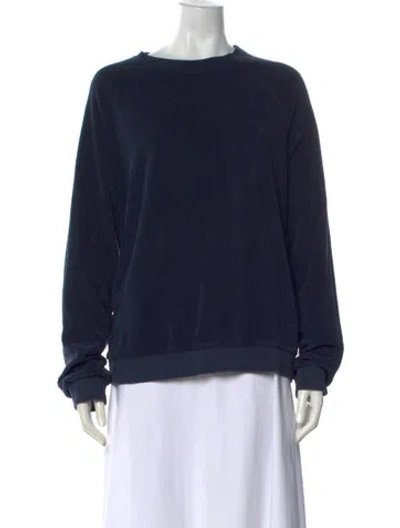 Pre-owned Kule Crew Neck Long Sleeve Sweatshirt In Blue
