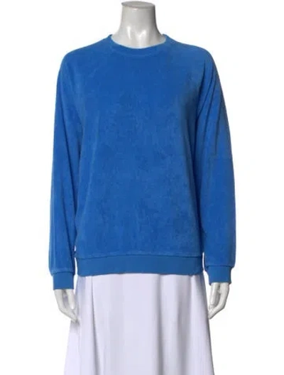Pre-owned Kule Crew Neck Long Sleeve Sweatshirt In Blue