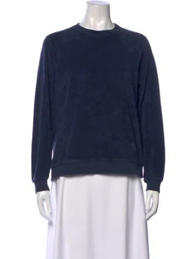 Pre-owned Kule Crew Neck Long Sleeve Sweatshirt In Blue