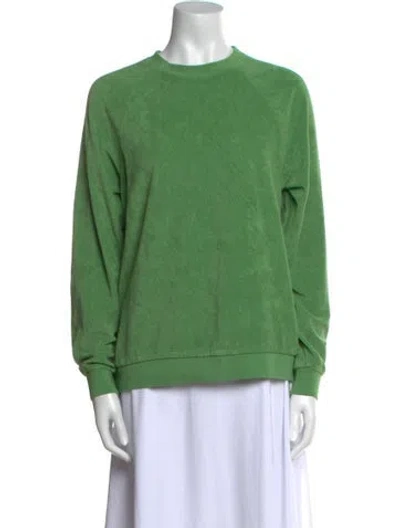 Pre-owned Kule Crew Neck Long Sleeve Sweatshirt In Green