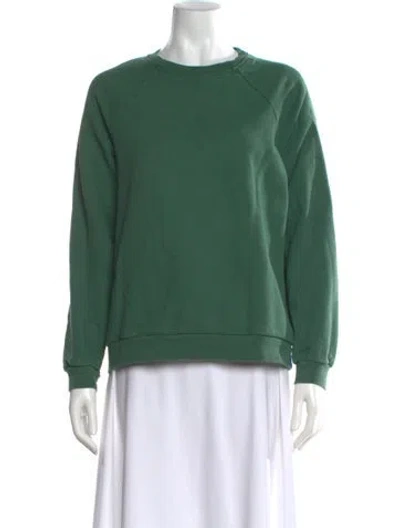 Pre-owned Kule Crew Neck Long Sleeve Sweatshirt In Green