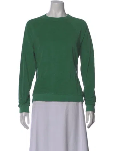 Pre-owned Kule Crew Neck Long Sleeve Sweatshirt In Green