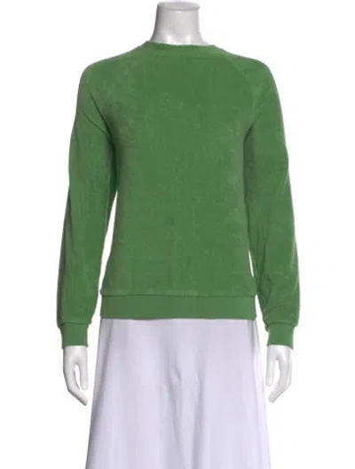 Pre-owned Kule Crew Neck Long Sleeve Sweatshirt In Green