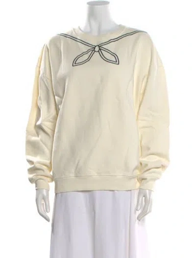 Pre-owned Kule Crew Neck Long Sleeve Sweatshirt In Neutral
