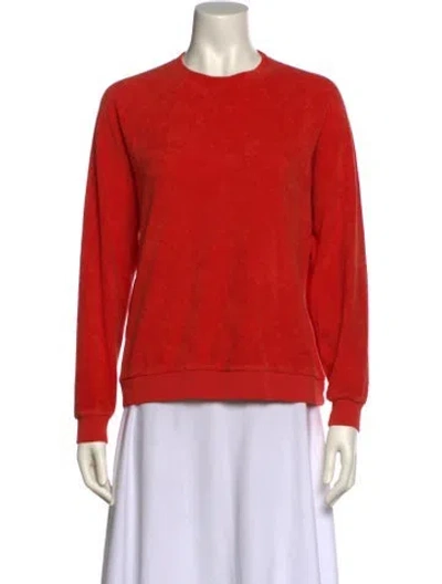 Pre-owned Kule Crew Neck Long Sleeve Sweatshirt In Orange