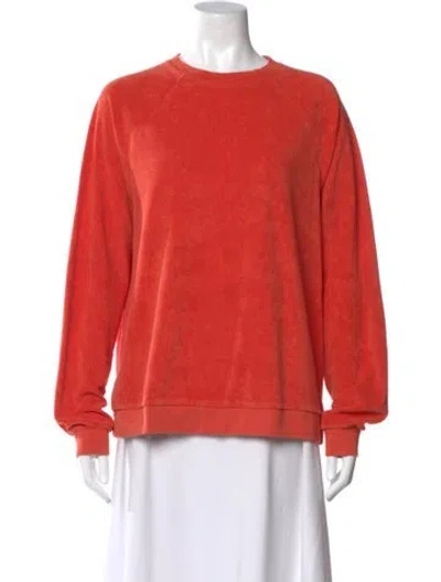 Pre-owned Kule Crew Neck Long Sleeve Sweatshirt In Orange
