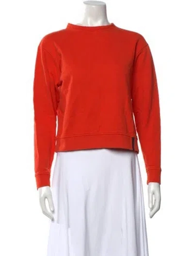 Pre-owned Kule Crew Neck Long Sleeve Sweatshirt In Orange