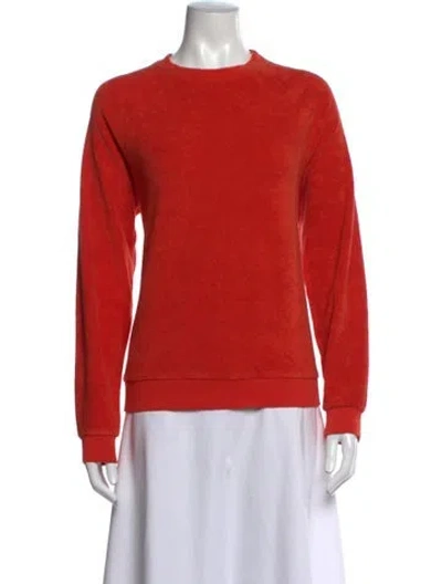 Pre-owned Kule Crew Neck Long Sleeve Sweatshirt In Orange