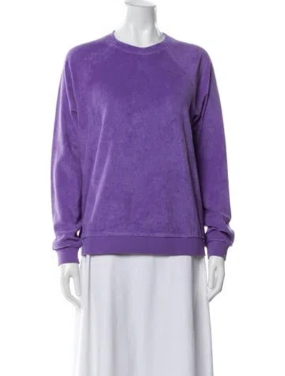 Pre-owned Kule Crew Neck Long Sleeve Sweatshirt In Purple