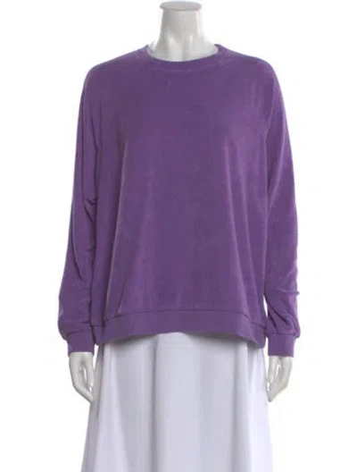 Pre-owned Kule Crew Neck Long Sleeve Sweatshirt In Purple