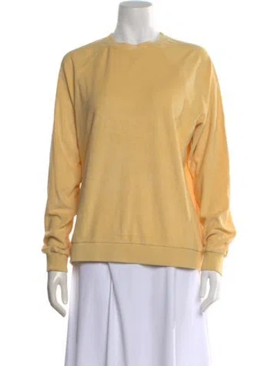 Pre-owned Kule Crew Neck Long Sleeve Sweatshirt In Yellow