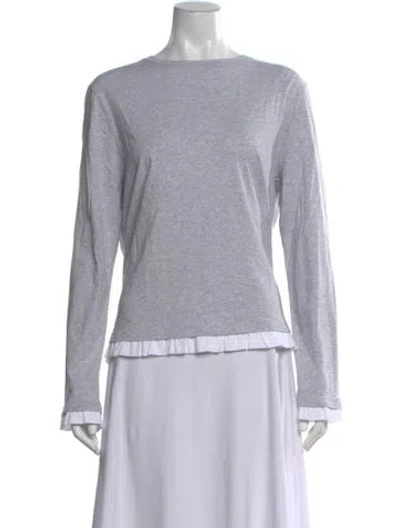 Pre-owned Kule Crew Neck Long Sleeve Top In Multi